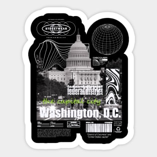 Washington, D.C.  Design T-Shirt Sticker